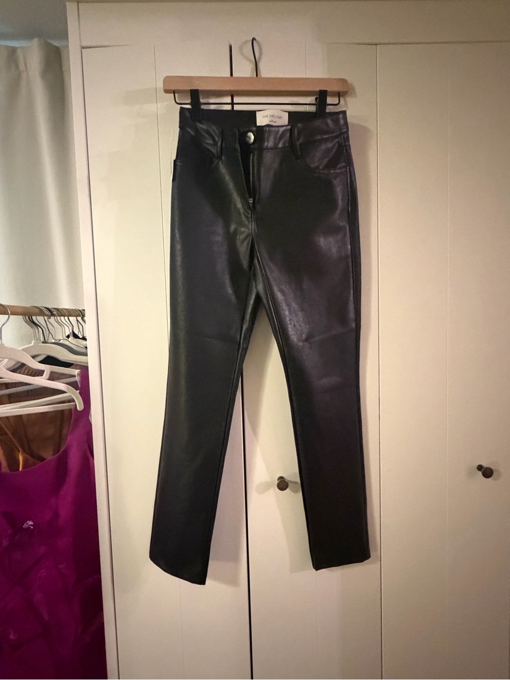 Faux Leather Black Women's Jeans - aritzia